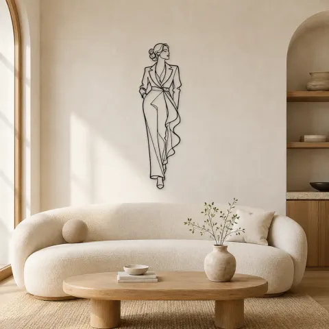 Décoration murale en métal "Modèle Élégant" | Décor Murale Figure de Mode