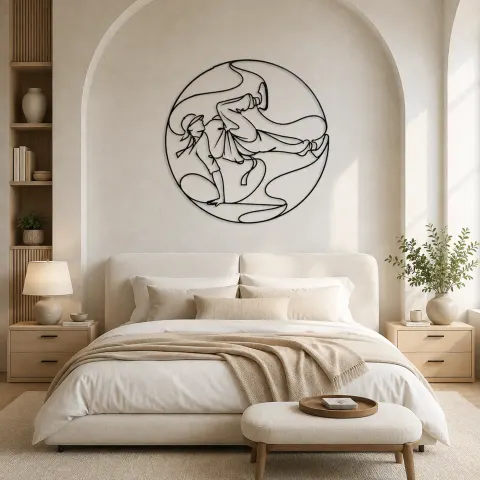 Vue alternative de Décoration murale en métal Hip Hop Freeze | Décor mural silhouette de danse