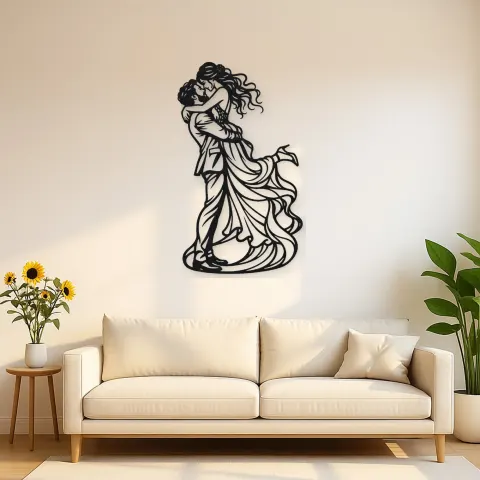 Newlywed Lift Metal Wall Art | Romantic Couple Decor