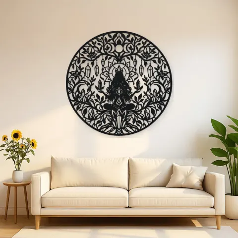 Crystal Garden Metal Wall Art | Botanical Metal Wall Decor