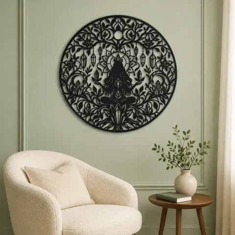 Vue alternative de Crystal Garden Metal Wall Art | Botanical Metal Wall Decor