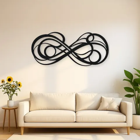 Infinite Flow Loop Metal Wall Art | Modern Abstract Metal Decor