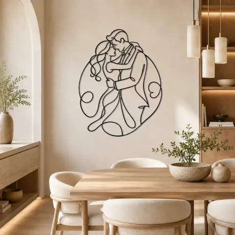 Vue alternative de Décoration murale en métal Bras Entrelacés | Décor Couple Romantique