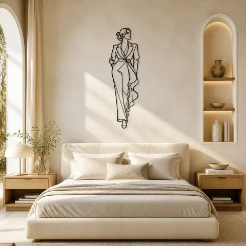 Vue alternative de Décoration murale en métal "Modèle Élégant" | Décor Murale Figure de Mode