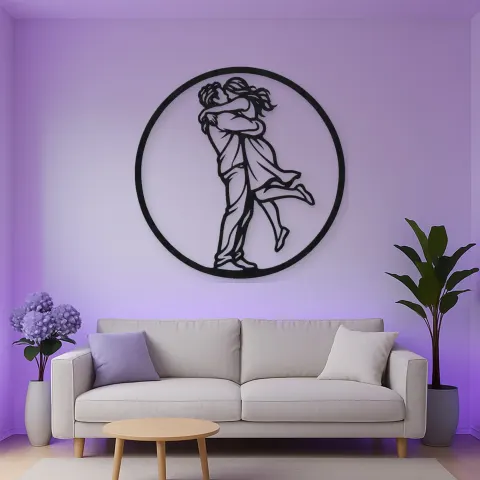 Long Distance Reunion Metal Wall Art | Romantic Couple Decor alternative Ansicht