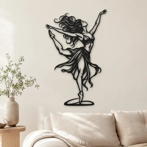 Dance of Freedom Metal Wall Art | Movement Silhouette Decor