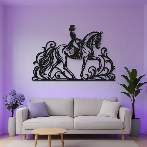 Dressage Elegance Metal Wall Art | Equestrian Wall Decor alternative Ansicht