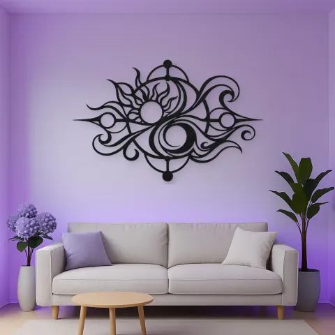 Balance of Opposites Metal Wall Art | Modern Abstract Metal Decor alternative Ansicht