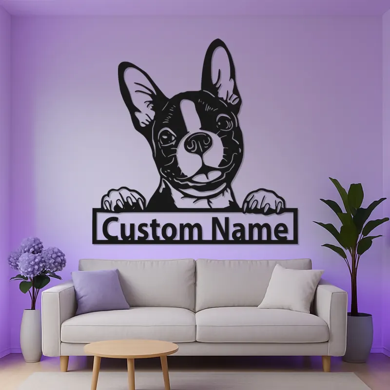 Custom LED Dog Sign | Personalized Metal Pet Wall Art | Light Up Puppy Memorial Decor | Unique Dog Lover Gift