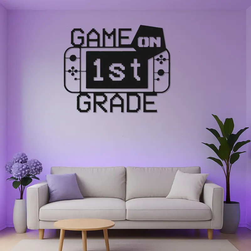 Gamer LED Sign for Wall | Custom 1st Grade Gift | Metal Art for Kids Room | Gaming Decor Light