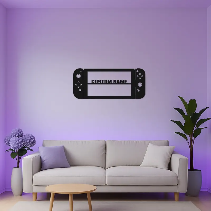 Cartel personalizado para gamer | Arte mural LED de metal para sala gaming | Decoración personalizada para consola | Regalo para gamer adolescente
