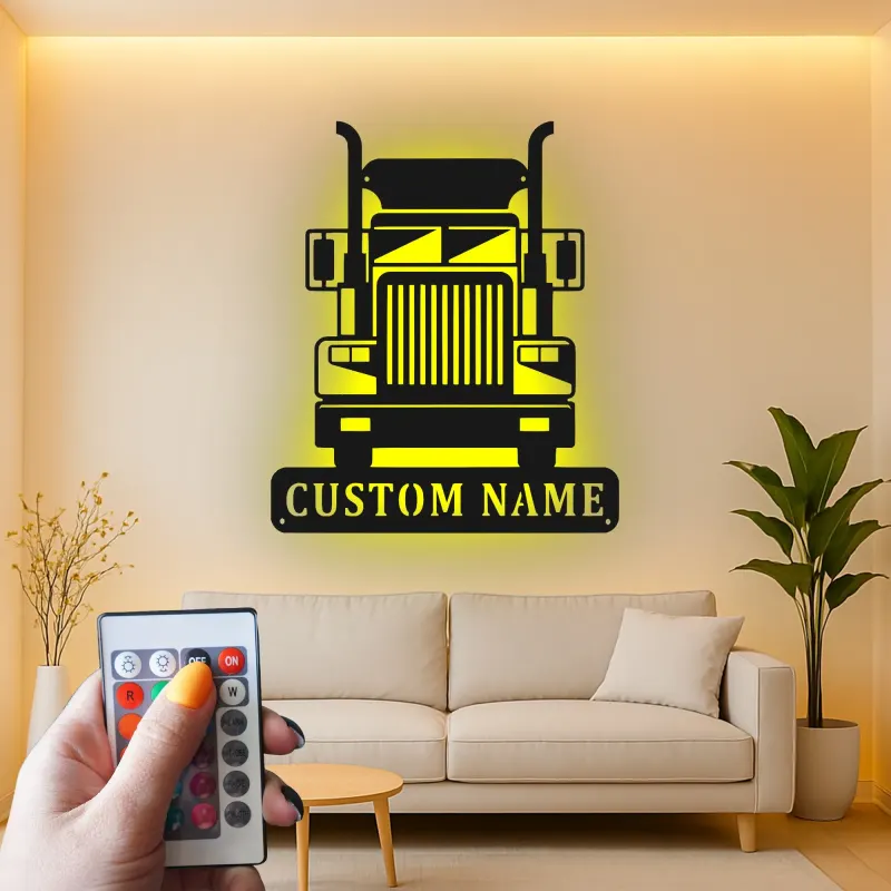 Insegna in metallo LED personalizzata per camion semi, regalo per camionisti, decorazione per garage o man cave 16