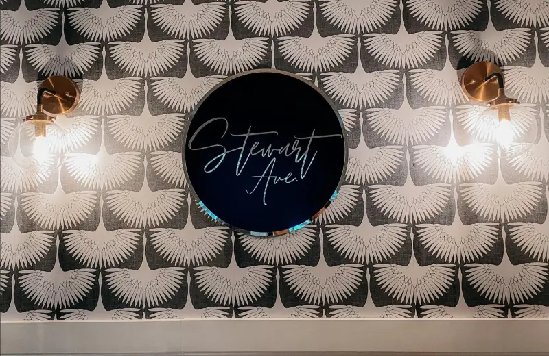 Custom Round Business Sign | Acrylic & Metal Personalized Logo | Salon, Spa & Studio Wall Decor