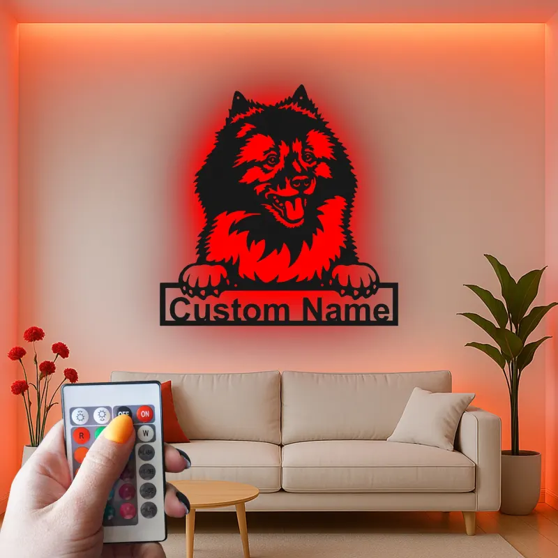 Cartel de metal LED personalizado de perro, regalo para padres de mascotas, decoración para salón para amantes de los perros