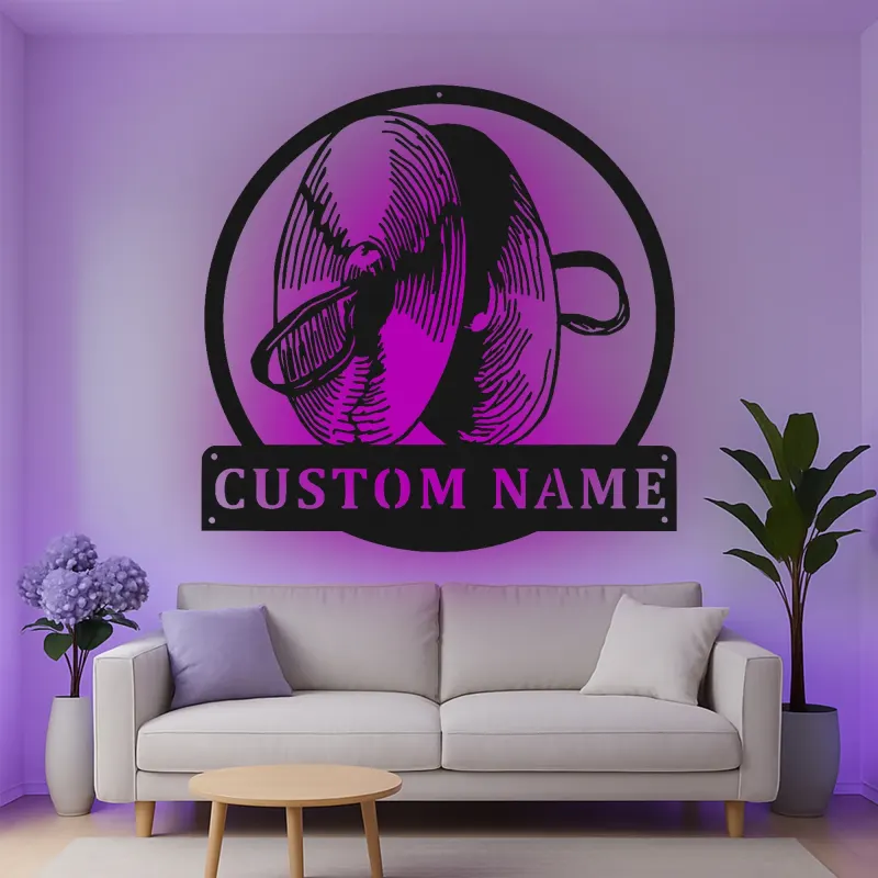 Cartel de metal LED personalizado de hélice, regalo náutico para amantes de los barcos, decoración costera