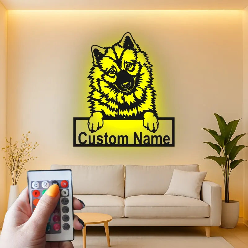 Cartel de metal LED personalizado de Pastor Alemán, regalo para amantes de los perros, decoración para la sala de estar