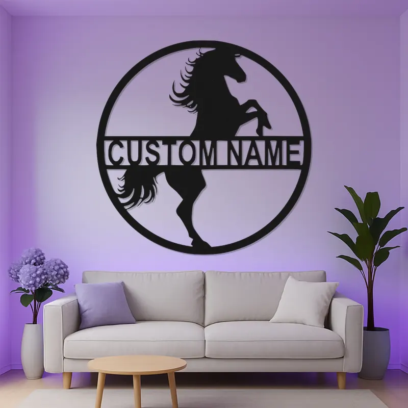 Cartel LED de caballo personalizado | Decoración mural ecuestre personalizada | Decoración para establo y granero | Regalo para amantes de los caballos