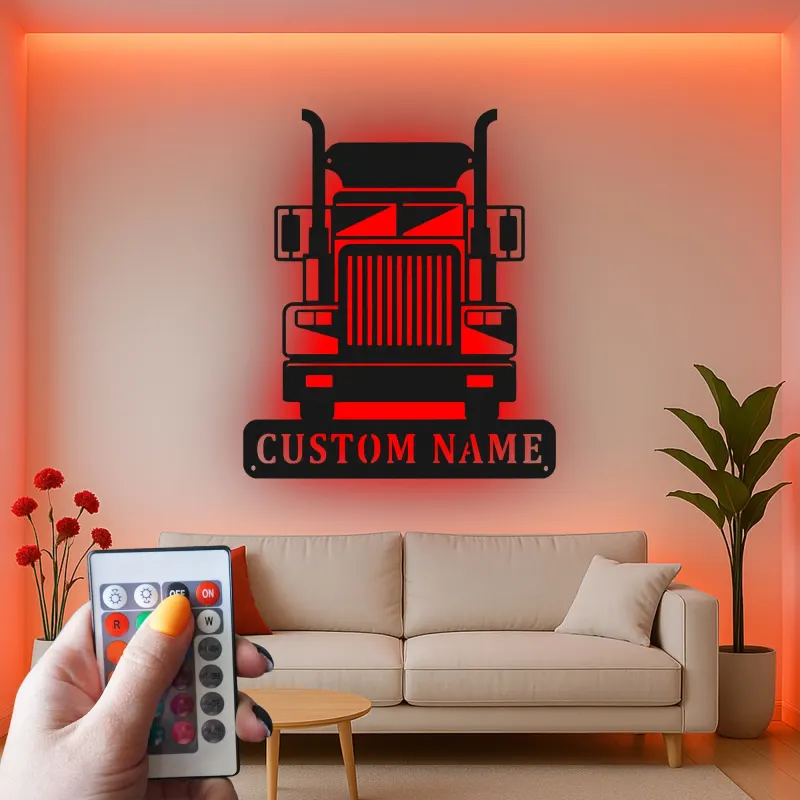 Insegna in metallo LED personalizzata per camion semi, regalo per camionisti, decorazione per garage o man cave 16