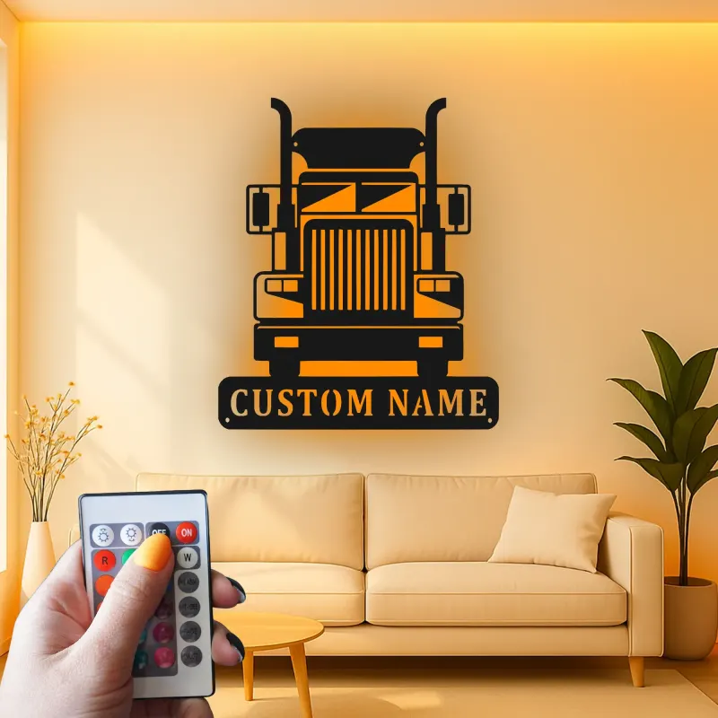 Insegna in metallo LED personalizzata per camion semi, regalo per camionisti, decorazione per garage o man cave 16