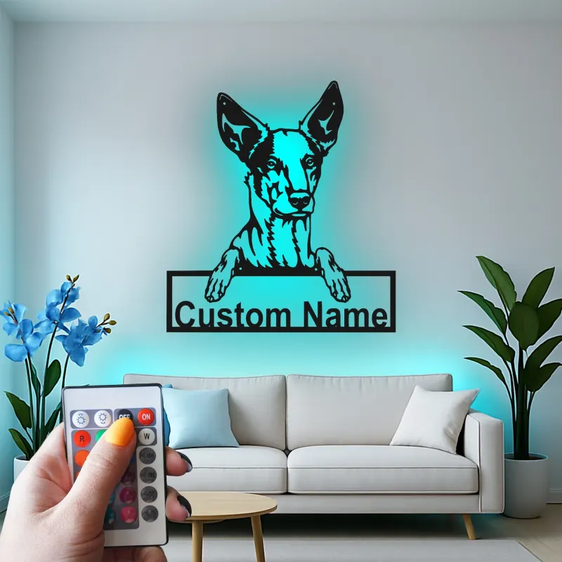 Custom German Shepherd Led Light Metal Wall Art Personalized Dog Lover Gift Living Room Pet Decor 5