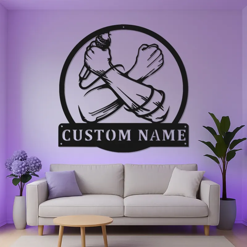 Cartel LED de micrófono personalizado | Decoración de estudio de grabación personalizada | Arte mural de músico y regalo para cantantes