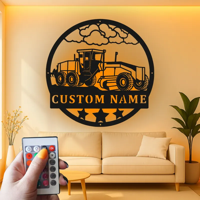 Cartel de metal LED de tractor personalizado Regalo para agricultores Decoración de granja para entusiastas de tractores
