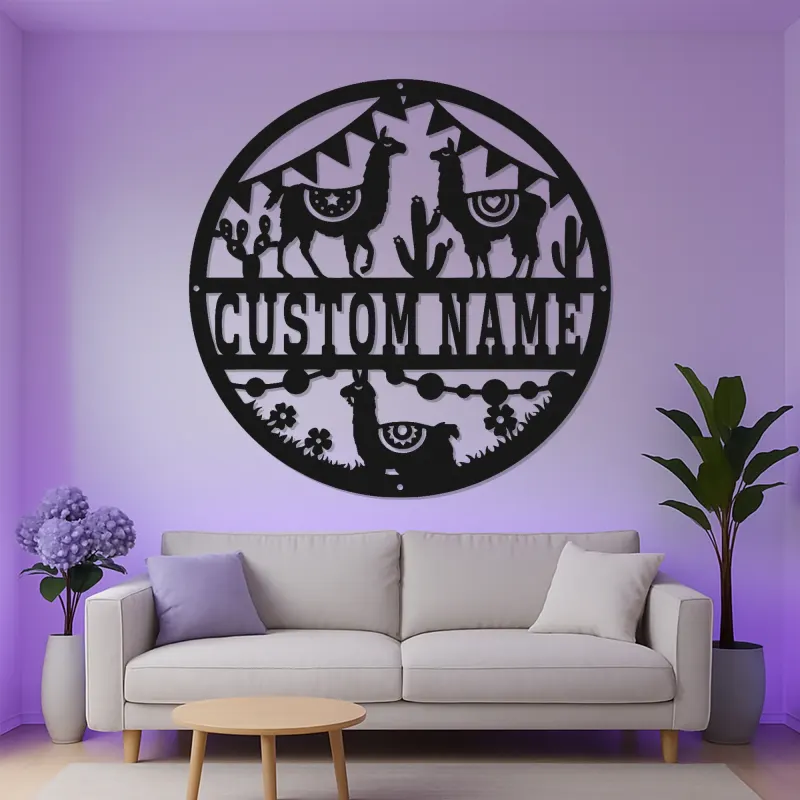 Insegna personalizzata con lama | Insegna da parete in metallo LED per cameretta | Decorazione sudoccidentale | Arredo boho per stanza bimbi e regalo baby shower