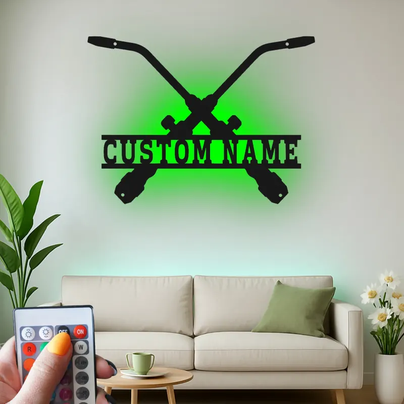 Personalisierte Motocross Metallschild | LED Dirtbike Wandkunst | Individuelle Fahrername Dekor | MX Garage Geschenk