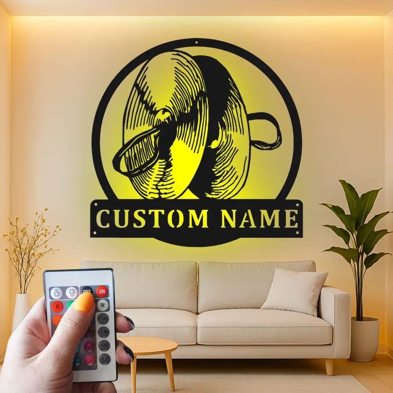 Cartel de metal LED personalizado de hélice, regalo náutico para entusiastas de los barcos, decoración para man cave u oficina
