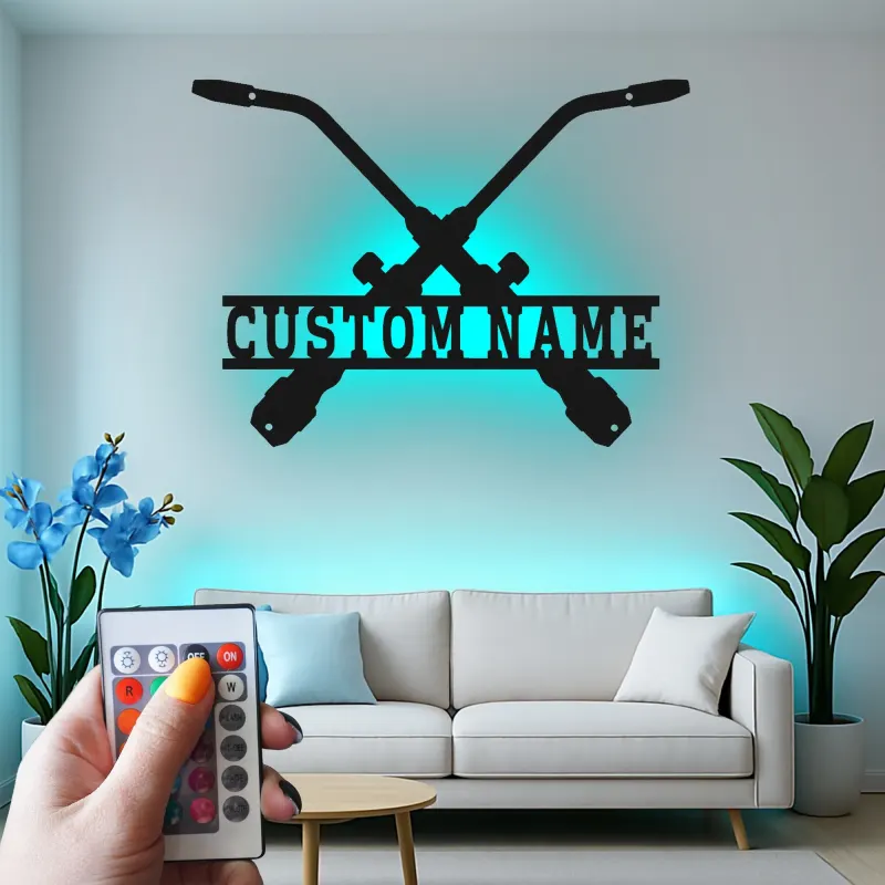Personalisierte Motocross Metallschild | LED Dirtbike Wandkunst | Individuelle Fahrername Dekor | MX Garage Geschenk