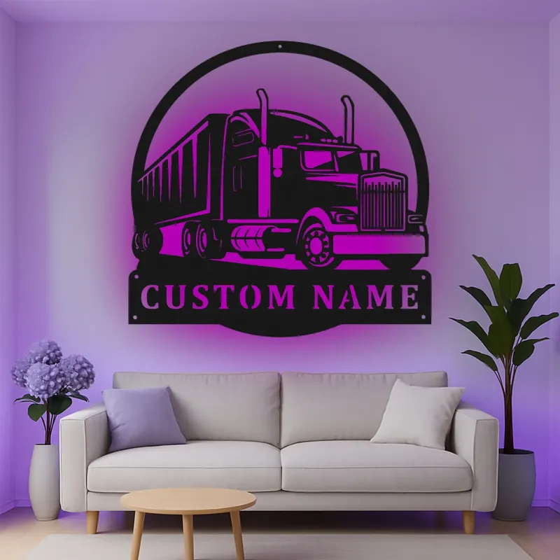 Insegna in metallo LED personalizzata per camion semi, regalo per camionisti, decorazione per garage o man cave 17