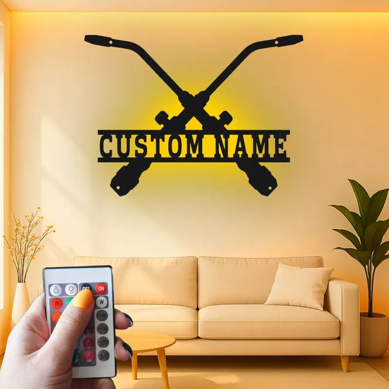 Personalisierte Motocross Metallschild | LED Dirtbike Wandkunst | Individuelle Fahrername Dekor | MX Garage Geschenk