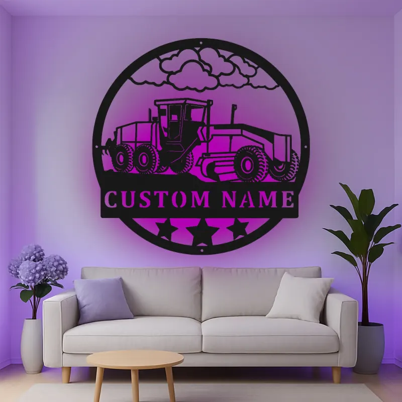 Cartel de metal LED de tractor personalizado Regalo para agricultores Decoración de granja para entusiastas de tractores