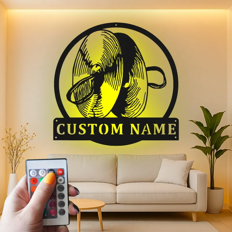 Cartel de metal LED personalizado de hélice, regalo náutico para amantes de los barcos, decoración costera