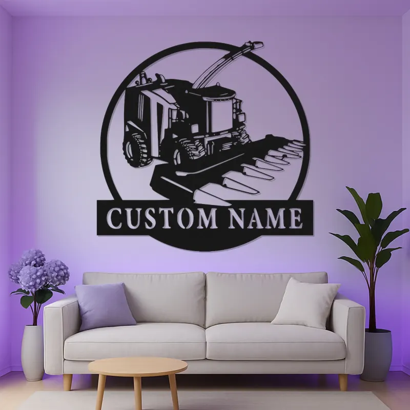 Custom Tractor Metal Sign with LED | Personalized Farmer Gift | Farmhouse Agriculture Wall Decor