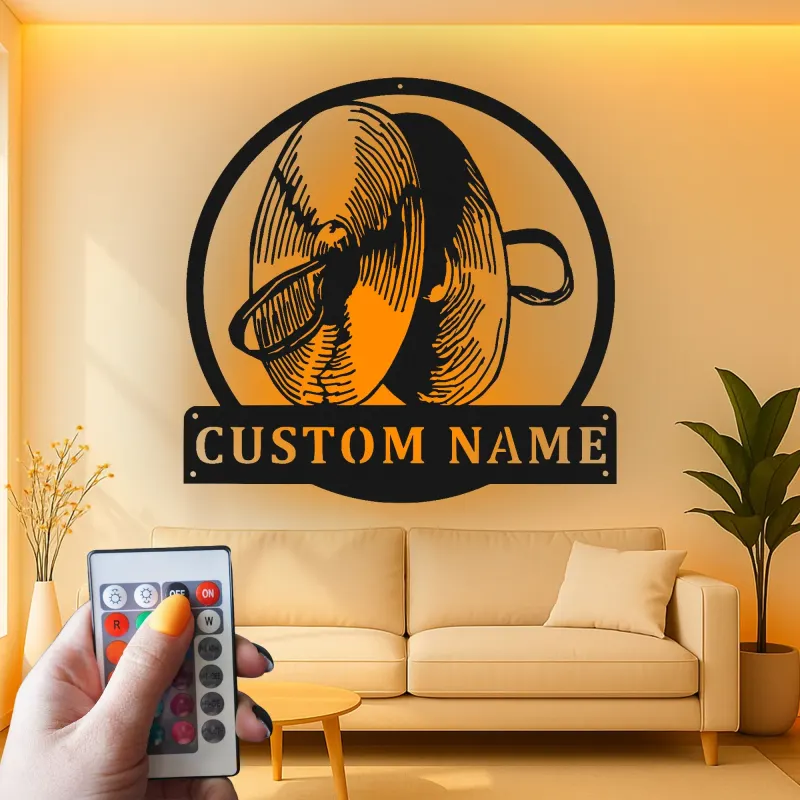 Cartel de metal LED personalizado de hélice, regalo náutico para amantes de los barcos, decoración costera