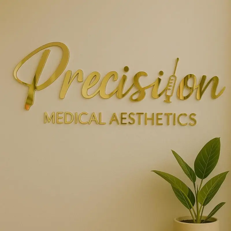 3D Firmenzeichen | Laser-Cut Acryl Büroschilder | Professionelles Branding für Salons