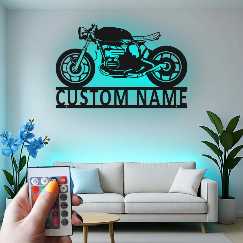 Custom Cafe Racer Metal Sign