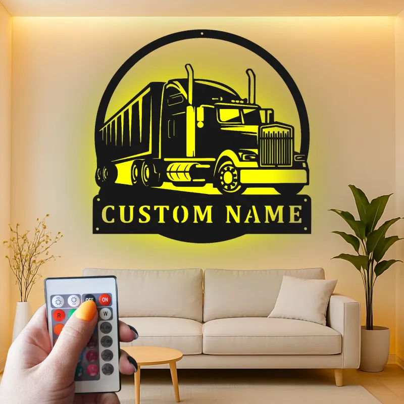 Insegna in metallo LED personalizzata per camion semi, regalo per camionisti, decorazione per garage o man cave 17