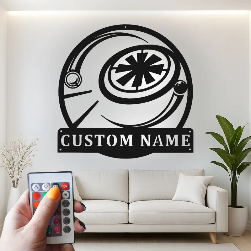 Panneau en métal LED de billard personnalisé | Décoration de salle de jeux 9-Ball personnalisée | Art mural de joueur de billard éclairé | Cadeau unique pour passionné de billard