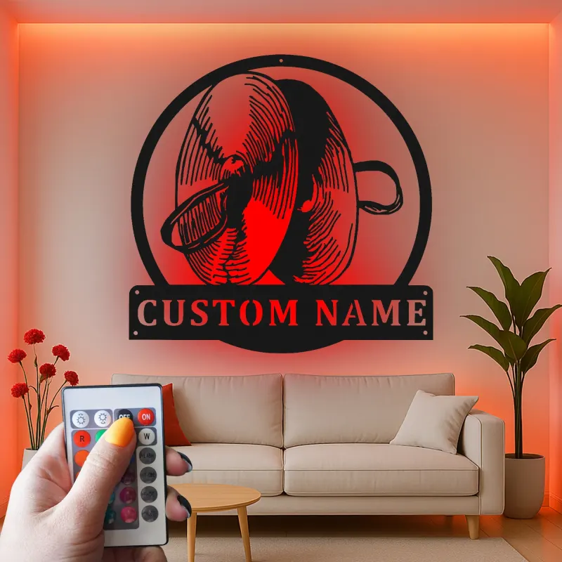 Cartel de metal LED personalizado de hélice, regalo náutico para amantes de los barcos, decoración costera