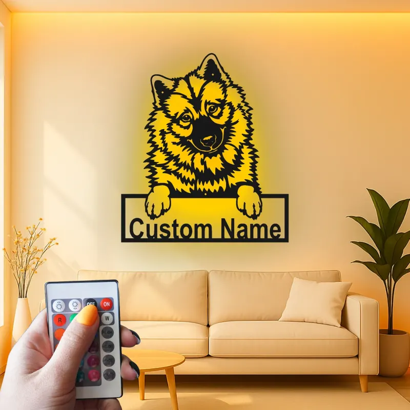 Cartel de metal LED personalizado de Pastor Alemán, regalo para amantes de los perros, decoración para la sala de estar