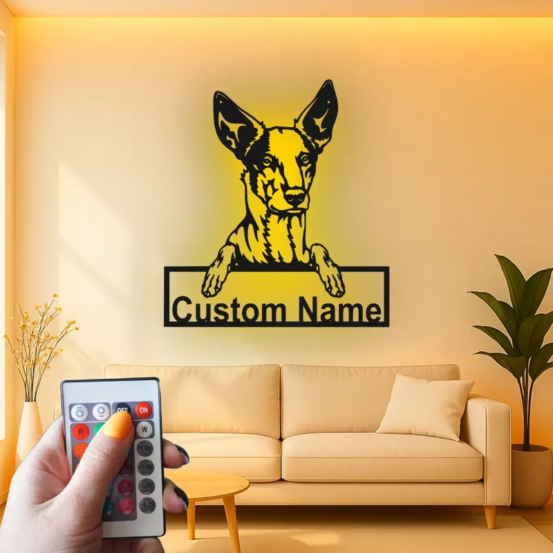 Custom German Shepherd Led Light Metal Wall Art Personalized Dog Lover Gift Living Room Pet Decor 5