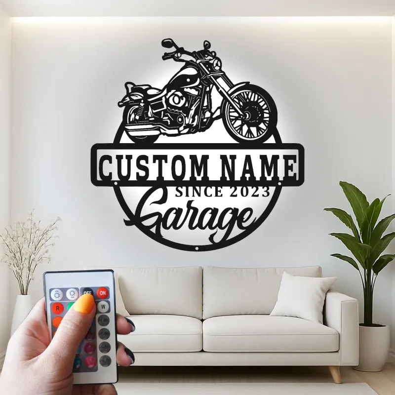 Custom LED Motorcycle Metal Sign