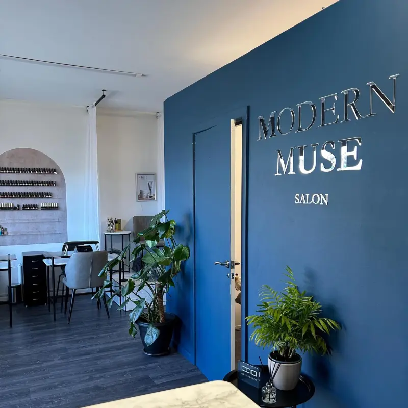 Enseigne d’entreprise personnalisée en miroir doré | Logo d’accueil 3D découpé au laser | Acrylique premium pour image de marque salon et bureau