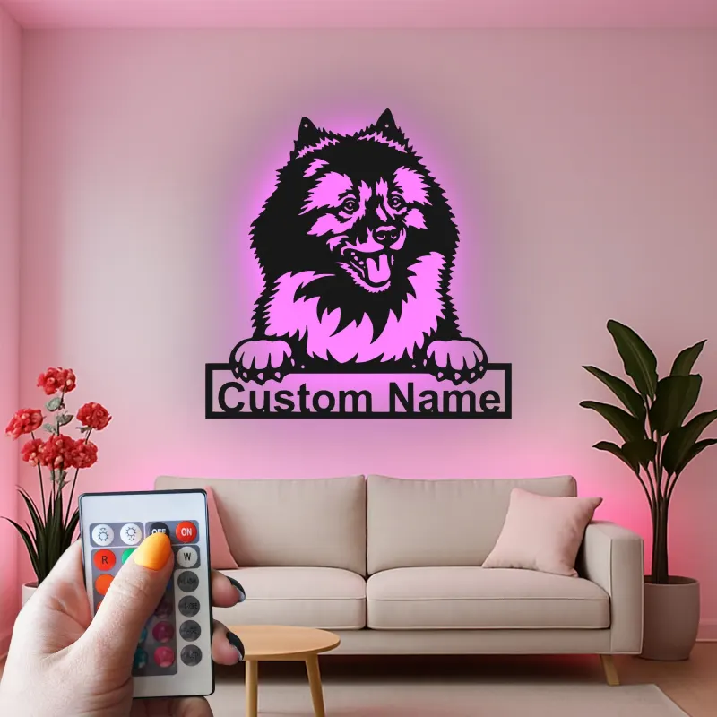 Cartel de metal LED personalizado de perro, regalo para padres de mascotas, decoración para salón para amantes de los perros