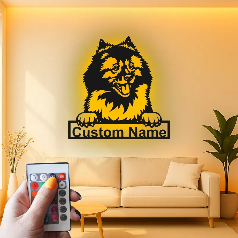 Cartel de metal LED personalizado de perro, regalo para padres de mascotas, decoración para salón para amantes de los perros