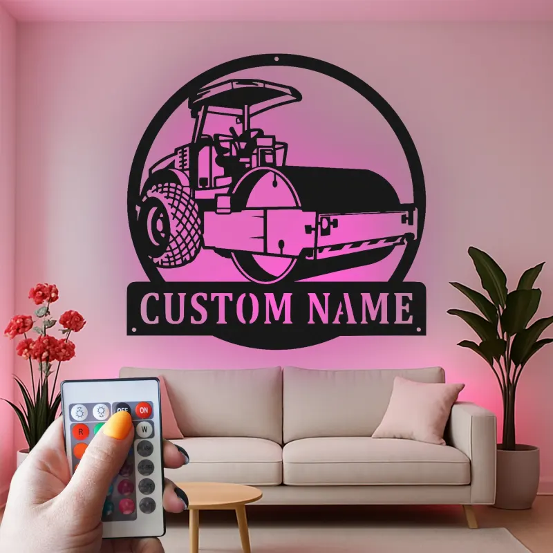 Panneau Métallique Routeur | Art de Construction LED Personnalisé | Décoration de Machinerie Lourde Personnalisée pour Bureau & Garage