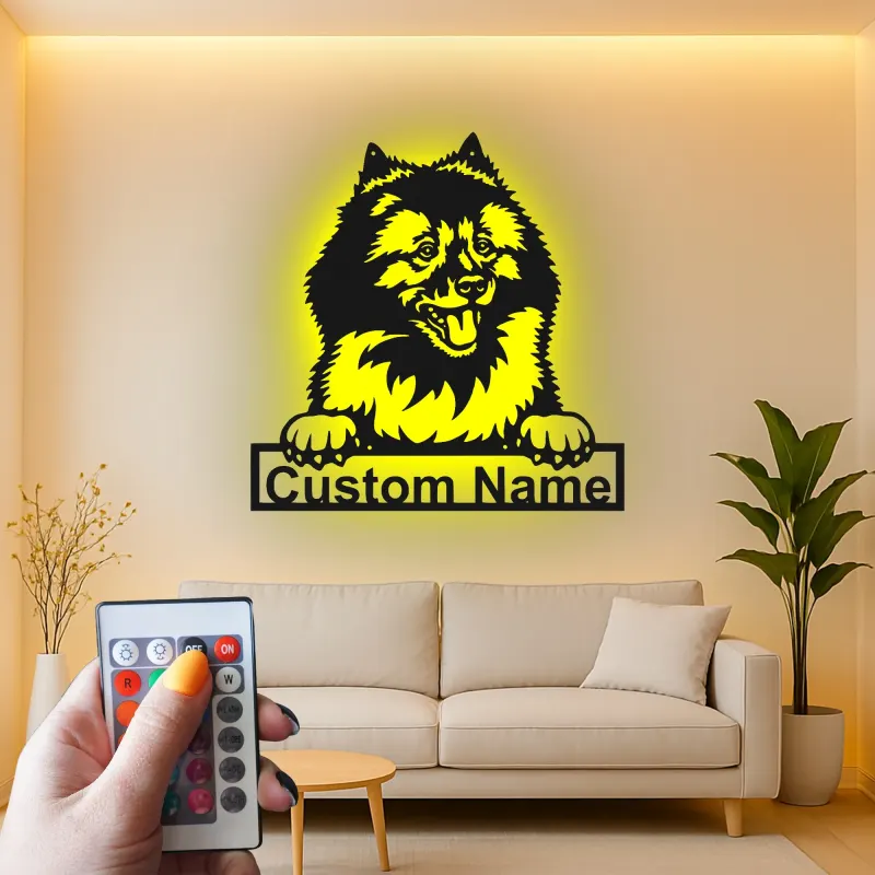 Cartel de metal LED personalizado de perro, regalo para padres de mascotas, decoración para salón para amantes de los perros