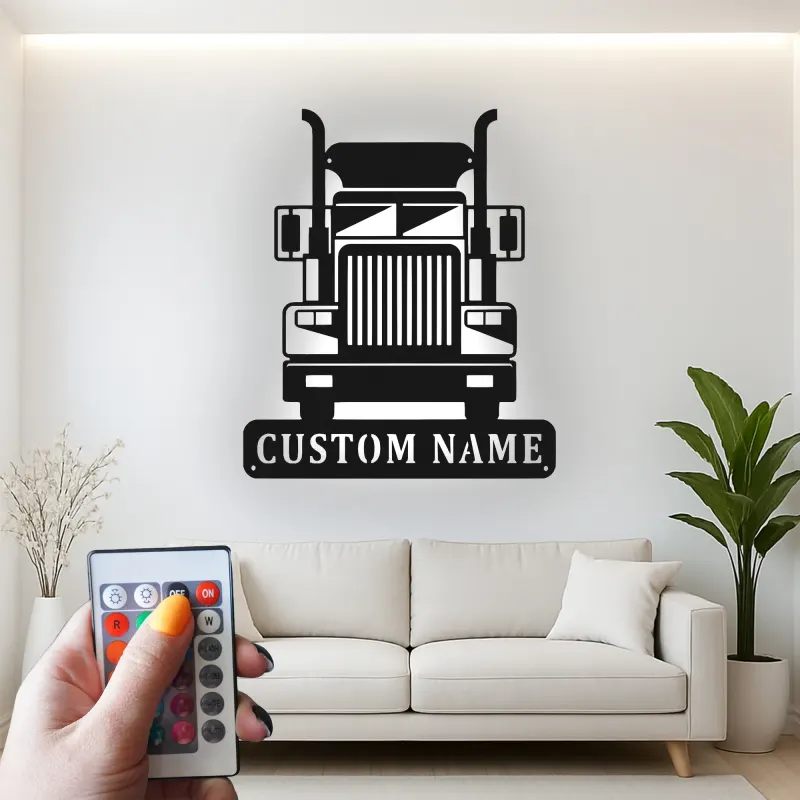 Insegna in metallo LED personalizzata per camion semi, regalo per camionisti, decorazione per garage o man cave 16